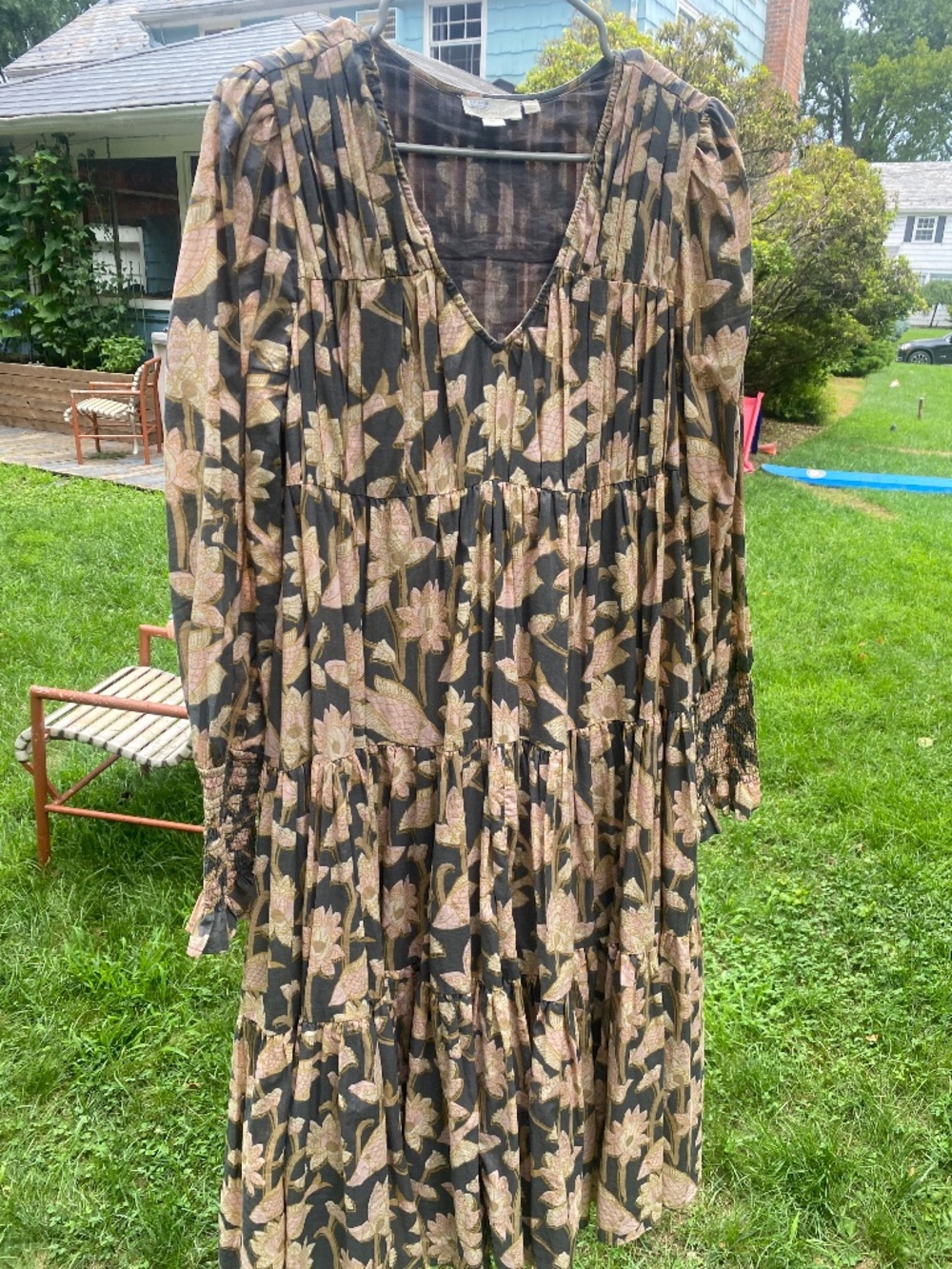 Let Me Be Waistless floral 100% COTTON dress